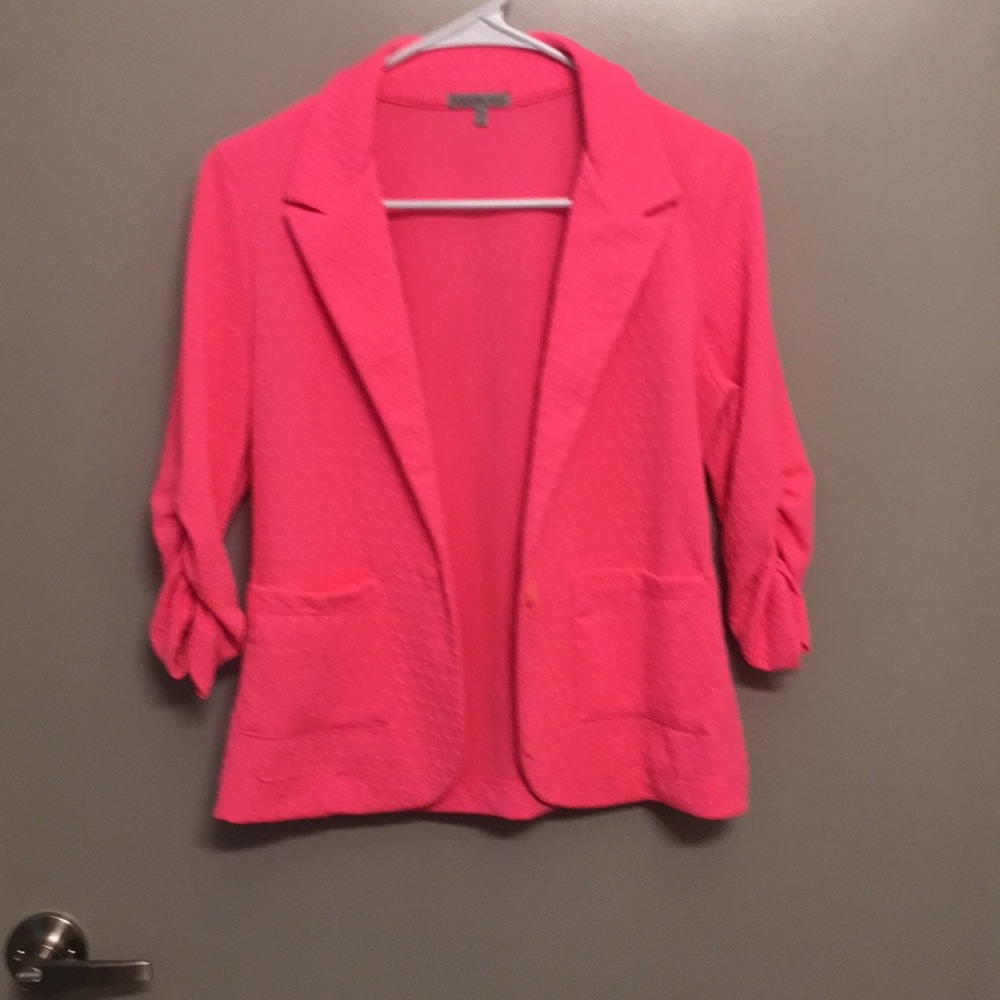Charlotte Russe Neon Neon Pink Blazer